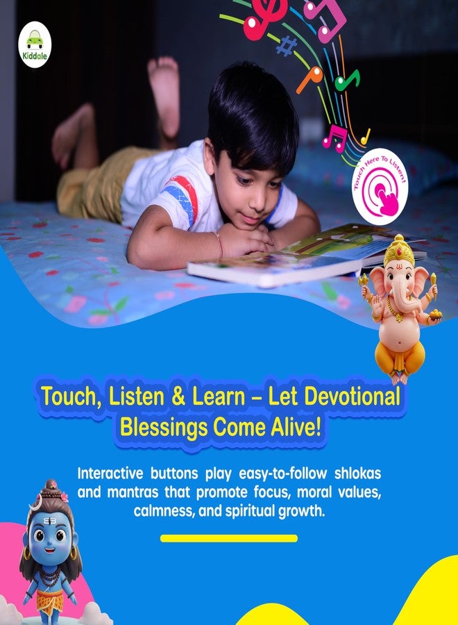 Kiddale’s Shlokas & Mantras Musical Sound Book for Kids | Hindu Gods Learning Book with Audio in Eng & Hindi | Cultural & Spiritual Learning | Ideal Gift for Children 2-7 Years - Image 4